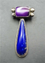 Lovely Larry Pacheco Kewa Lapis & Sugilite Pin