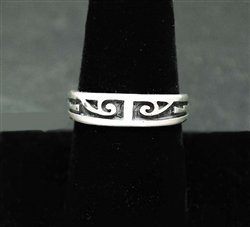 Hopi Larry Humeyestewa Silver Overlay Ring