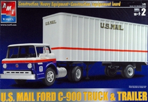 U.S. Mail Ford C-900 Tractor Trailer Set  (1/25) (fs)