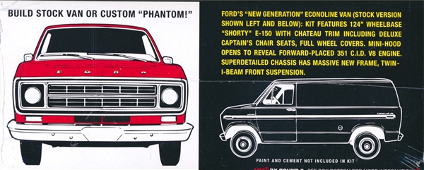 Phantom Ford Econoline Custom Van Model kit deals