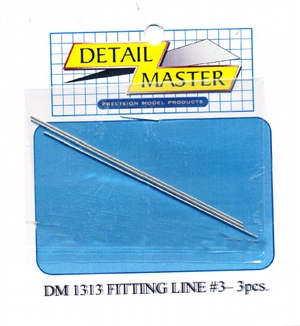 Detail Master Fitting Line #3 (Use with DM-1303) (.035")  3 3" pieces for 1/24 & 1/25