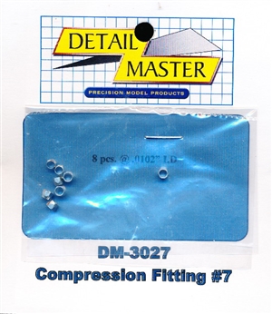 Detail Master Compression Fitting #7 (8 pcs) (.100 ") for 1/24 & 1/25 & 1/16