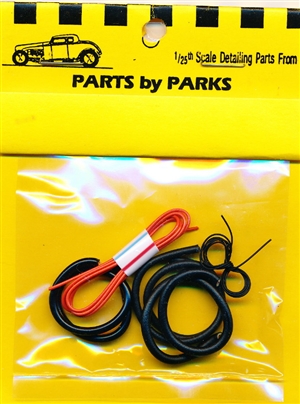 Detail Set # 2: Radiator Hose, Orange Heater Hose, Black Battery Cable (1/24 or 1/25)