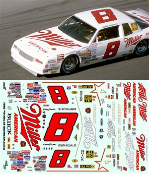 8 Miller American Buick Bobby Hillin Jr 1986 Decal