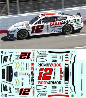 12 Body Armor Mustang Ryan Blaney 2023 Atlanta Decal