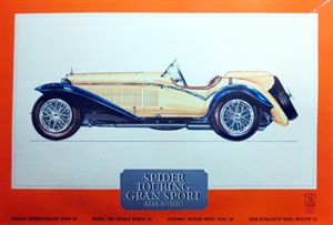 1932 Alfa Romeo Spider Touring Gran Sport (1/8) (fs) Pocher Mint