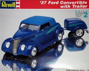 1937 Ford Convertible with Trailer (1/24) (fs)