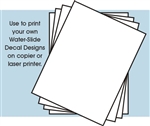 Clear decal film or decal paper for Laser Printers 8 1/2 x 11 (4 Sheets)