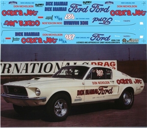 Dyno Don Nicholson's '68 Cobra Jet Mustang Decal (1/25)