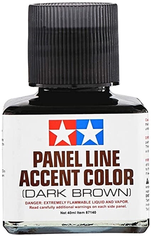 Tamiya Dark Brown Panel Line Accent Color or Wash (40 ml)