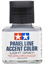 Tamiya Light Gray Panel Line Accent Color or Wash (40 ml)