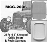 '32 Ford 4" Chopped  Grille: includes resin grille surround shell (1/24 and 1/25)