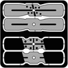 Flathead Engine Fans (2 styles per pack) 1/25 & 1/24