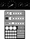 Nascar Dash Panels with Acetate Gauges for 1/24 & 1/25 kits