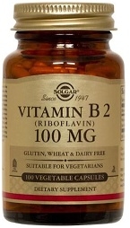 Solgar Vitamin B2 Riboflavin 100 mg - 100 Vegicaps