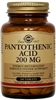 Solgar Pantothenic Acid 200 mg - 100 Tabs