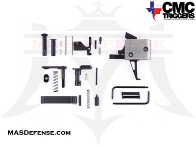 CMC TRIGGERS FLAT AR-15 DROP-IN TRIGGER WITH COMPLETE LOWER RECEIVER PARTS KIT FOR AR-15 - SINGLE STAGE 3.5LB FLAT - 81503