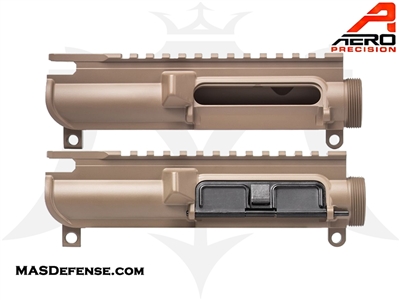 AERO PRECISION AR-15 FORGED SLICK SIDE NO FORWARD ASSIST UPPER RECEIVER FLAT DARK EARTH FDE - APAR610411C APAR610411AC