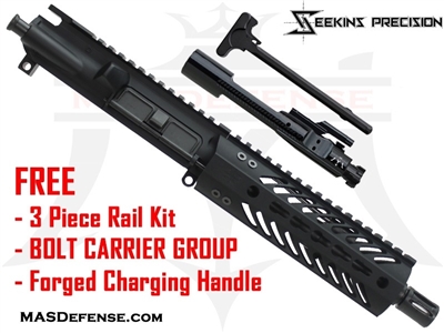 7.5" 5.56 / .223 BARRELED UPPER - SEEKINS MCSR V2 7" - ***FREE BCG - CHARGING HANDLE - 3 PIECE RAIL KIT