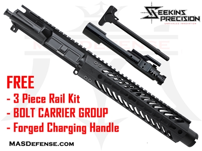 8.5" 300 BLACKOUT BARRELED UPPER - SEEKINS MCSR V2 9" ***FREE BCG - CHARGING HANDLE - 3 PIECE RAIL KIT