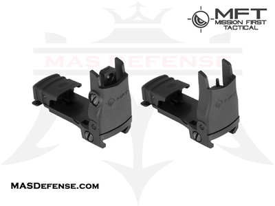 MISSION FIRST TACTICAL FLIP-UP FRONT & REAR SIGHT SET MFT - BUPSWF BUPSWR