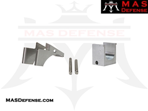 FRAME RAIL KIT 80% LOWER RECEIVER SINGLE STACK G43 FITMENT P80-BKSS-BLK - GLOCK 43 9MM - DD43.2 - 3D PRINTED FRAME