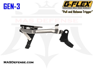 G-FLEX GLOCK REFLEX "PULL AND RELEASE" TRIGGER - GEN 3 BINARY RESET GLOCK 17, 19, 22, 23, 26, 27, 19X, 45, 47, 31, 32, and 33 697273166436