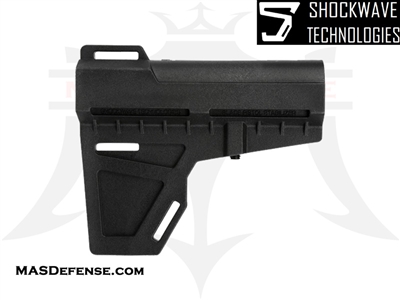 AR-15 SHOCKWAVE BLADE PISTOL STABILIZER ARM BRACE - BLACK - KIT OPTIONS AVAILABLE - KAK-SHKWV-BLK