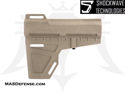 AR-15 SHOCKWAVE BLADE PISTOL STABILIZER ARM BRACE - FDE - KIT OPTIONS AVAILABLE - KAK-SHKWV-FDE