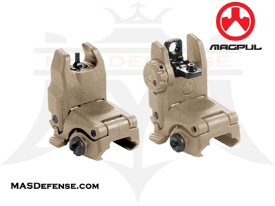 MAGPUL MBUS GEN 2 FRONT & REAR SIGHT SET - MAG247 MAG248 - FDE