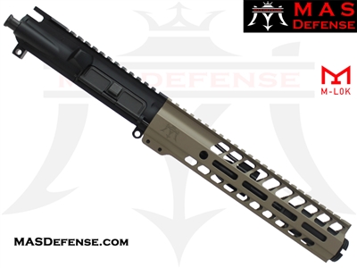 7.5" 300 BLACKOUT AR-15 BARRELED UPPER - MAS DEFENSE NERO 9.87" M-LOK RAIL - FDE