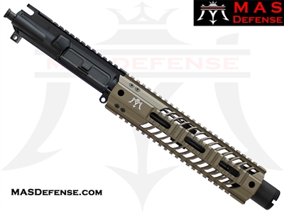 8.5" 300 BLACKOUT AR-15 BARRELED UPPER - MAS DEFENSE SQUADRON 9.87" LIGHTWEIGHT QUAD RAIL - FDE