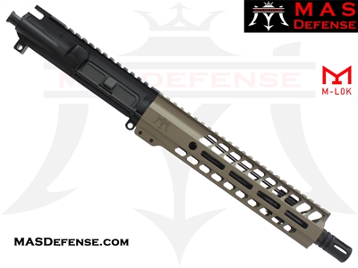 10.5" 5.56 / .223 AR-15 BARRELED UPPER - MAS DEFENSE NERO 9.87" M-LOK RAIL - FDE