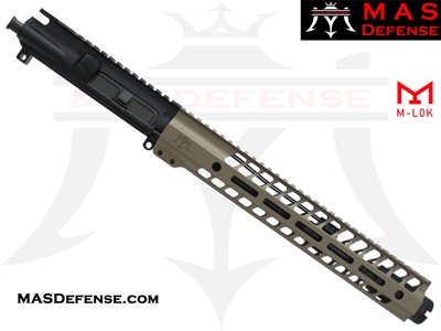 10.5" 5.56 / .223 AR-15 BARRELED UPPER - MAS DEFENSE NERO 12.62" M-LOK RAIL - FDE