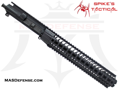 10.5" 9MM BARRELED UPPER - SPIKES TACTICAL LW BAR2 12" QUAD RAIL