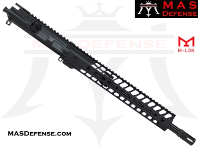 14.5" 300 BLACKOUT AR-15 BARRELED UPPER - MAS DEFENSE NERO 12.62" M-LOK RAIL