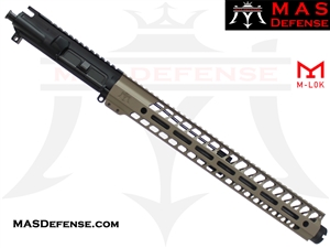 14.5" 5.56 / .223 AR-15 BARRELED UPPER - MAS DEFENSE NERO 15" M-LOK RAIL - FDE