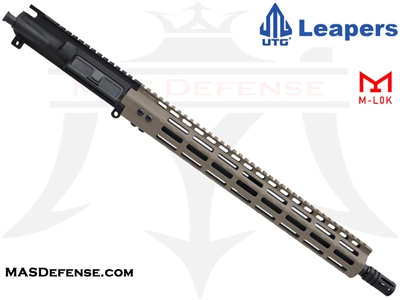 16" .223 WYLDE BARRELED UPPER - UTG SUPER SLIM 15" M-LOK - FDE