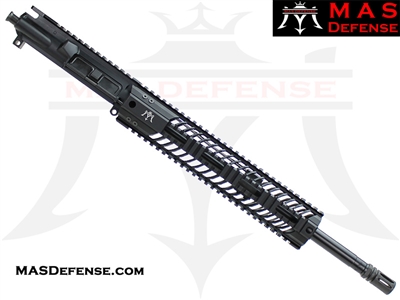 16" 300 BLACKOUT AR-15 BARRELED UPPER - MAS DEFENSE SQUADRON 12" LIGHTWEIGHT QUAD RAIL - CARBINE GAS