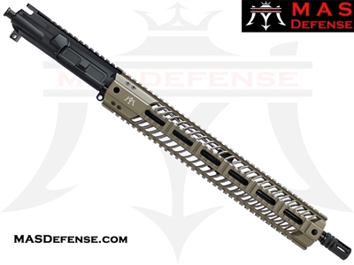 16" 300 BLACKOUT BARRELED UPPER - MAS SQUADRON 15" LIGHTWEIGHT QUAD RAIL FDE - CARBINE GAS