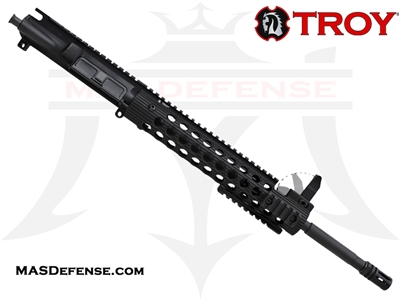 16" 300 BLACKOUT BARRELED UPPER - TROY ALPHA RAIL 11" WITH FRONT SIGHT - CARBINE GAS