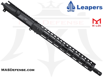 16" 300 BLACKOUT BARRELED UPPER - UTG SUPER SLIM 15" M-LOK - CARBINE GAS