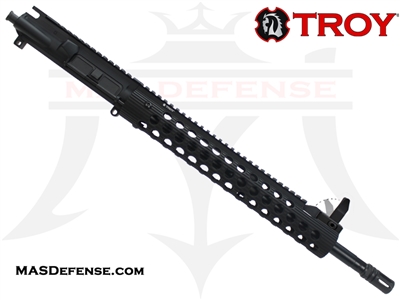 16" 5.56 / .223 BARRELED UPPER - TROY ALPHA RAIL 13" WITH FRONT SIGHT