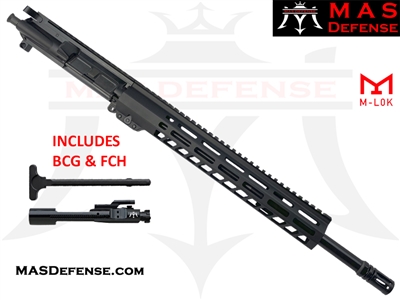 16" 5.56 / .223 AR-15 BARRELED UPPER - MAS DEFENSE GROUNDWORKS 13" M-LOK RAIL - MID LENGTH GAS