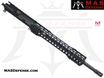 16" 9MM AR-15 BARRELED UPPER - MAS DEFENSE RIDGELINE 12.62" M-LOK RAIL