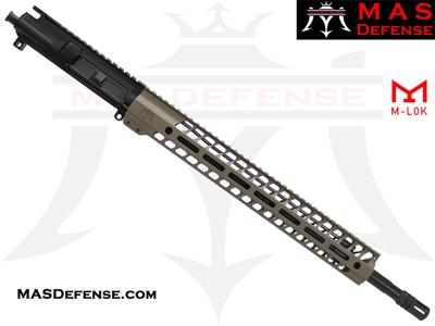 18" .223 WYLDE AR-15 BARRELED UPPER - MAS DEFENSE NERO 15" M-LOK RAIL - FDE