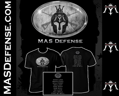 MAS DEFENSE T-SHIRT SPARTAN - BLACK - LARGE