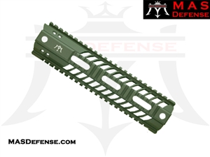 MAS DEFENSE 9.87" SQUADRON LIGHTWEIGHT QUAD RAIL - OD GREEN (ODG)