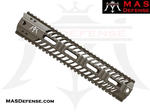 MAS DEFENSE 12" SQUADRON LIGHTWEIGHT QUAD RAIL - (FDE) FLAT DARK EARTH