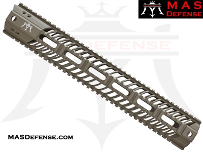 ***BLEM*** MAS DEFENSE 15" SQUADRON LIGHTWEIGHT QUAD RAIL - FDE